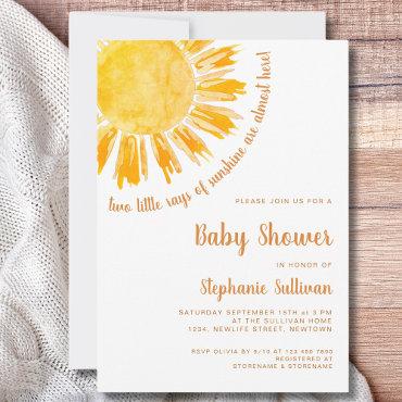 Rays of Sunshine Twins Baby Shower