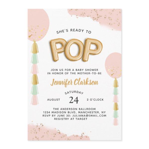 "Ready to Pop" Baby Shower Balloons