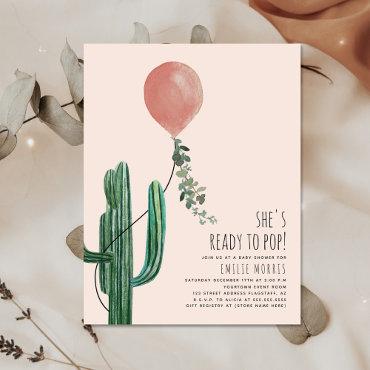Ready to Pop Balloon Cactus Pink