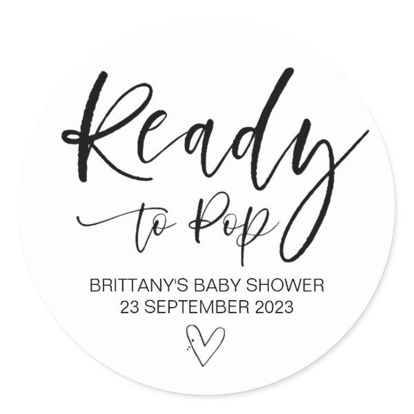 Ready To Pop Cute Baby Shower Favor Cute Classic Round Sticker