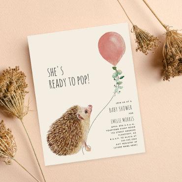 Ready to Pop Hedgehog Pink Balloon