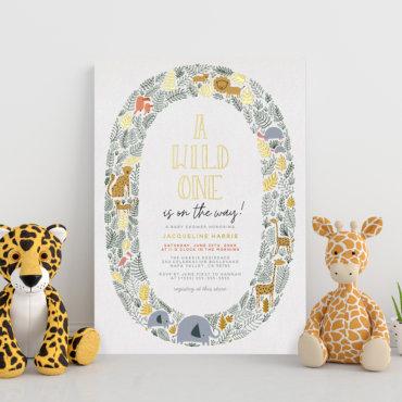 Real Foil | A Wild One Safari Animals Baby Shower Foil