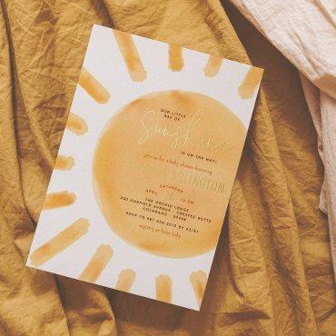 Real Foil Sunshine Boho Gender Neutral Baby Shower Foil