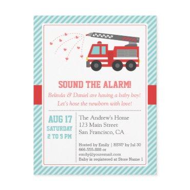 Red Fire Truck Baby Shower Party