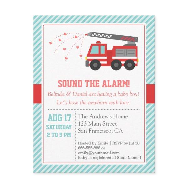 Red Fire Truck Baby Shower Party