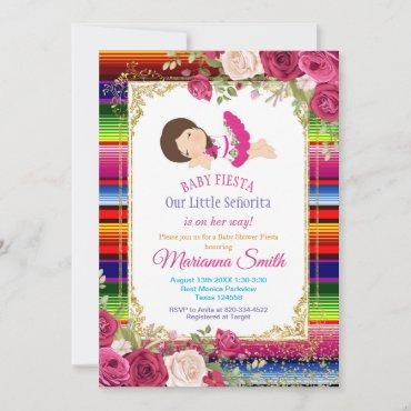 Red Roses Mexican Floral Fiesta Baby Shower