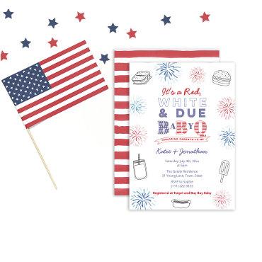 Red White And Due BabyQ 4th July Baby Shower Party