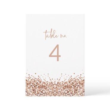 REGINA Rose Gold Sequins Glitter Table Number