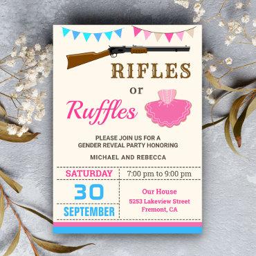 Rifles or Ruffles Gender Reveal Party