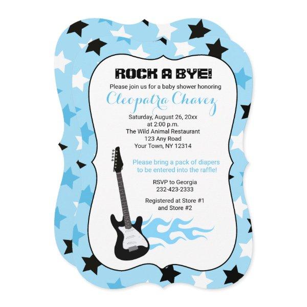 Rock a Bye Blue Rock Star Guitar
