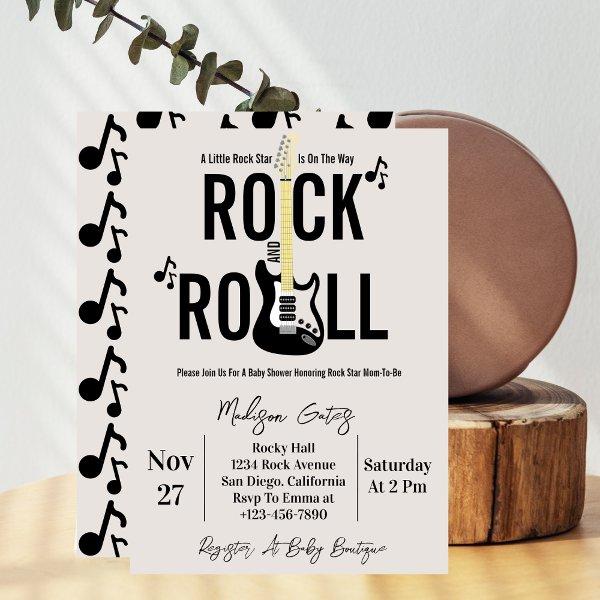 Rock and Roll Guitar Baby Shower