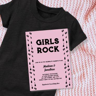Rock N Roll Guitar Baby Girl Shower