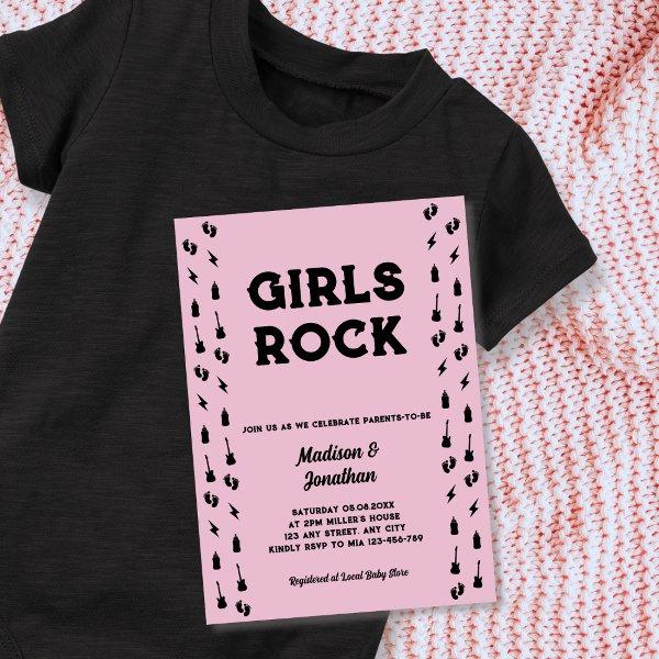 Rock N Roll Guitar Baby Girl Shower