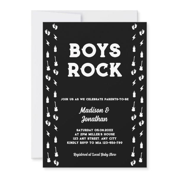 Rock N Roll Guitar Music Edgy Boy Baby Shower