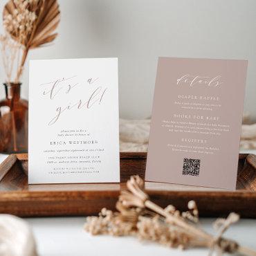 Rose Taupe "It's a Girl" All in One
