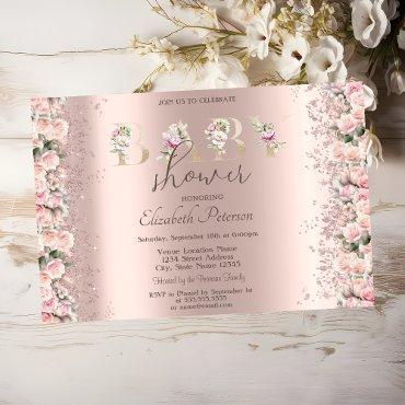Roses Glitter Confetti Rose Gold