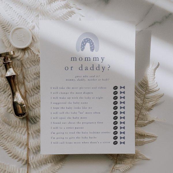 ROWAN Boy Guess Who Mommy Daddy Baby Shower Game