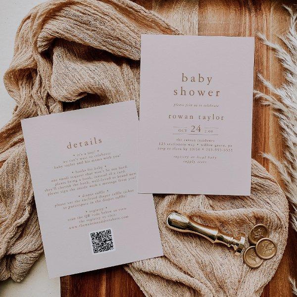 ROWAN Rustic Pink Gold QR Simple