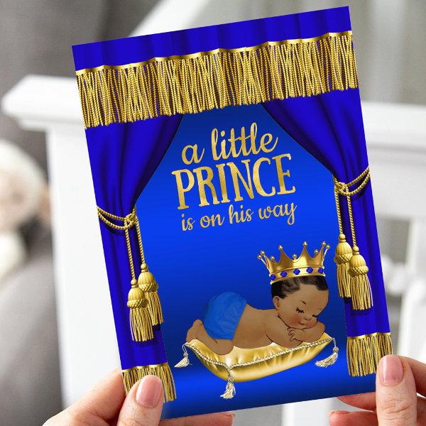 Royal Blue Gold Prince Baby Boy Shower