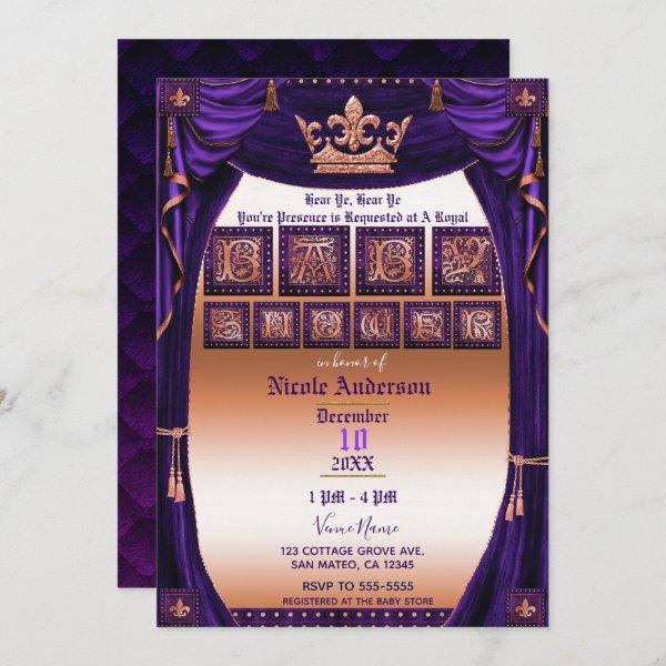 Royal Crown Purple & Gold Storybook