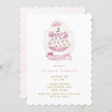 Royal Princess Crown Dress Baby Shower Invitation