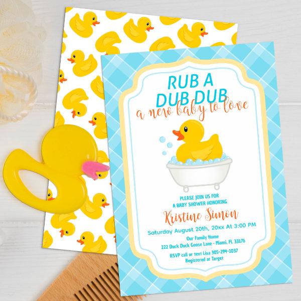 Rub A Dub Gender Neutral Rubber Duck