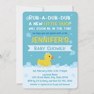 Rubber Duck Baby Shower Gender Neutral