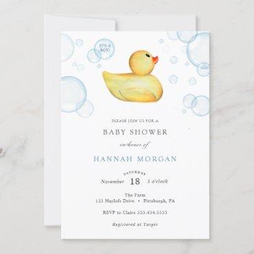 Rubber Duck Baby Shower invitation