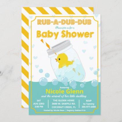 Rubber Duck Baby Shower Invitation