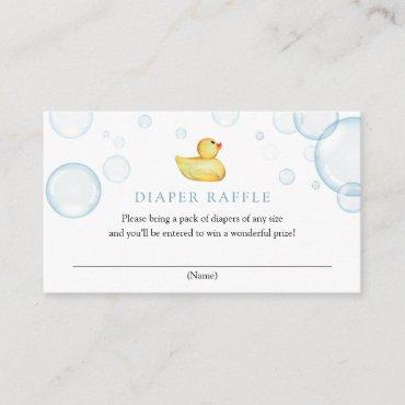 Rubber Duck Diaper Raffle insert card
