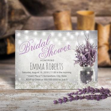 Rustic Baby's Breath Lavender Floral Bridal Shower