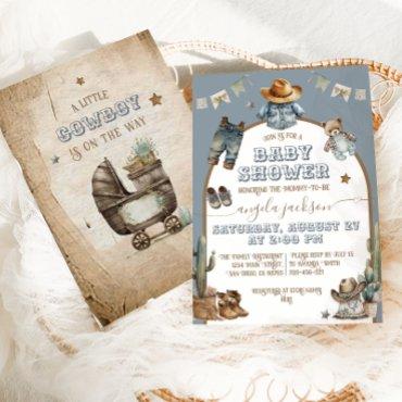 Rustic Boho arch Wild West Blue Boy