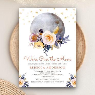 Rustic Boho Earthy Floral Moon