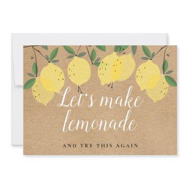 Rustic Boho Lemons Greenery Change The Date Card