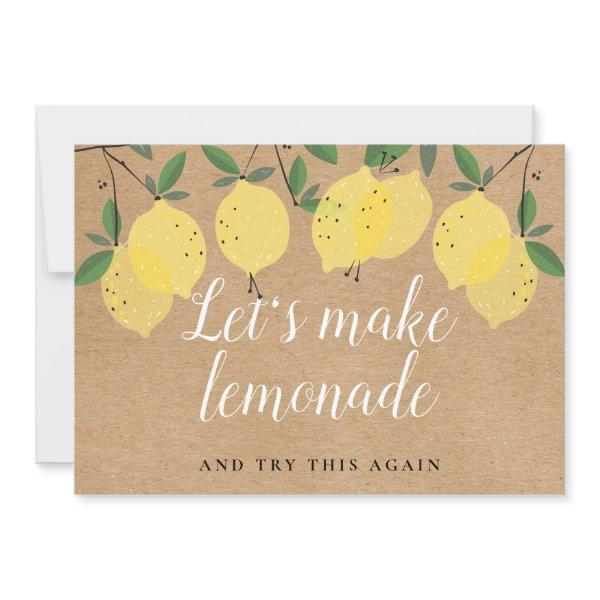 Rustic Boho Lemons Greenery Change The Date Card