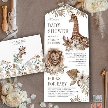Rustic Boho Safari Lion and Giraffe Baby Shower All In One