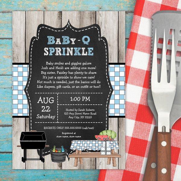 Rustic Boy Baby Q Sprinkle, BBQ