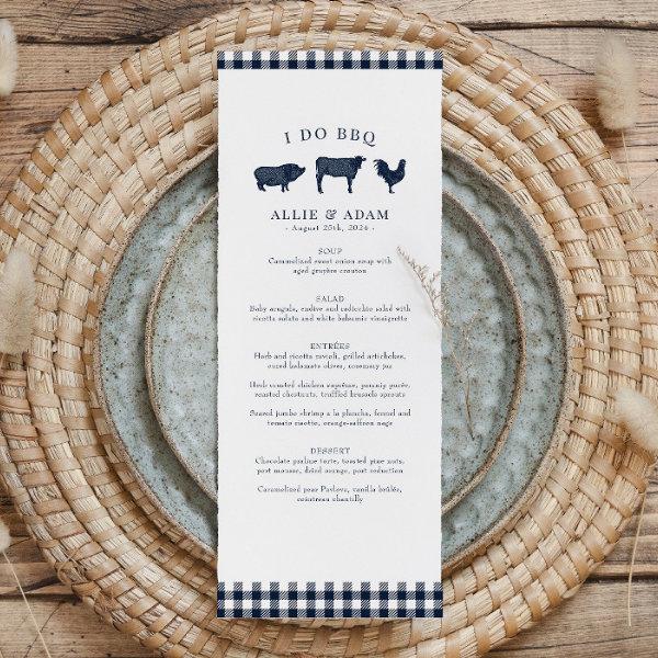 Rustic Country Farm Wedding or I Do BBQ Menu