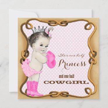 Rustic Cowgirl Baby Shower Invitation