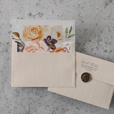 Rustic Earth Florals Wedding  Envelope