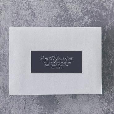 Rustic Earth Navy Coordinate Guest Address Labels