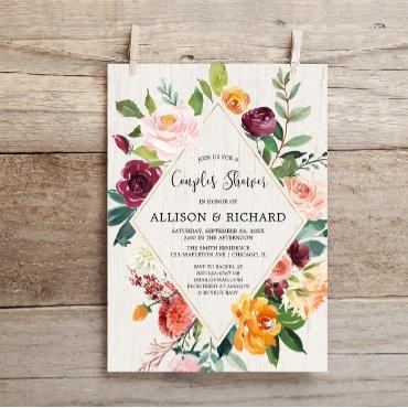 Rustic fall floral couples co-ed