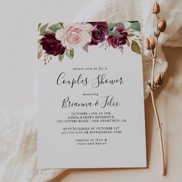 Rustic Floral and Botanical Foliage Couples Shower