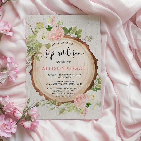 Rustic girl sip and see meet greet woodland shower