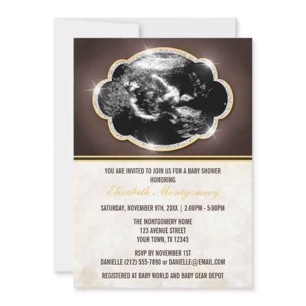 Rustic Glitter Yellow Sonogram