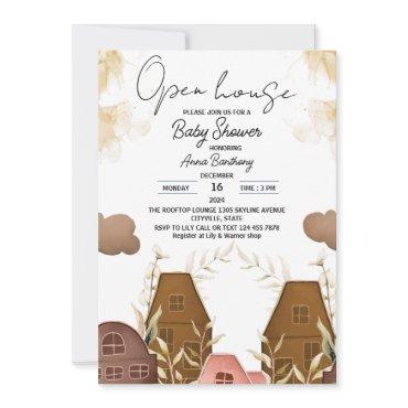 rustic hand drawing open house