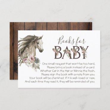 Rustic Horse Books for Baby Shower Invitation