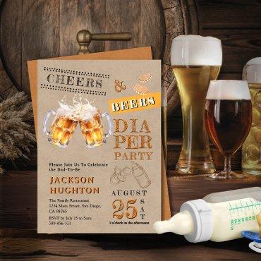 Rustic Kraft Cheers & Beers Diaper Party