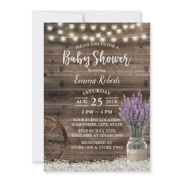 Rustic Lavender Floral String Lights