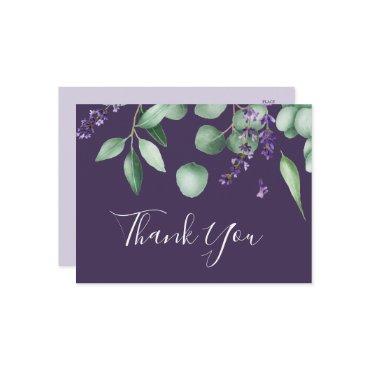 Rustic Lavender | Purple Thank You Postcard